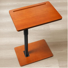 YUHFERA 360° pöörlev diivanitaldrik diivanite käetugede jaoks - reguleeritava kõrgusega küljelaud voodile või toolile koos telefoni ja tahvelarvuti pesadega, TV-taldrik, küljelaud väikestesse ruumidesse (mahagon)