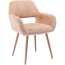 KCC karvane laulutool, kaasaegne aktsent, kunstkarusnahast tool teismelistele tüdrukutele, mugav tugitool metallist puiduefektiga jalgadega elutuppa, söögituppa, koju, garderoobi, kontorisse