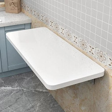 Klappbarer Wandklapptisch für die Küche, Klapptisch, Wandschreibtisch, herunterklappbarer Klapptisch, faltbares Wandregal, Computertische, Arbeitsplätze (Farbe: Weiß, suurus: L90 x B30 cm/L35