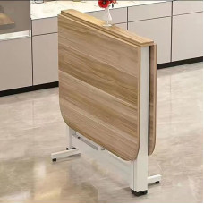 ZEQFEMKL Esstisch aus Massivholz mit Klappblatt, Klappbarer Küchentisch, Umwandelbarer Klapptisch aus Holz, Erweiterbares, platzsparendes Möbelstück für kleine Räume, Multifunktionaler Klapptisch für