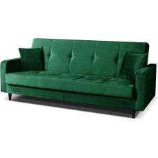 MargaretHadas24 Luna Skandinaavia stiilis diivanvoodi, diivan magamisfunktsiooniga ja voodikastiga, polsterdatud diivan elutuppa 213 cm (Paris 135 - roheline)