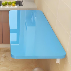 Wandmontierter Klapptisch Wandmontierter Klapptisch, Klappbarer Wandschreibtisch Funktioneller Hängeschreibtisch Klapptisch Wandmontage Mit Verstellbaren Stahlhalterungen Weiß L50xB30cm(L19.