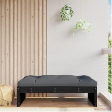 Homgoday Garden Footrest 120x80cm Solid Pine Black Outdoor Diivan Diivan Garden Living Room Patio Outdoor Furniture
