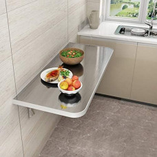 WESTWILD Ujuv seinale paigaldatud kokkupandav laud Multifunktsionaalne laud 304 roostevabast terasest vineer Pesumaja tööpink (70x30cm)