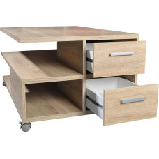 FMD Möbel, 646-001E Pia kohvilaud, puitlaastplaat, tammepuit, mõõdud 92,0 x 45,0 x 60,0 cm (B x K)