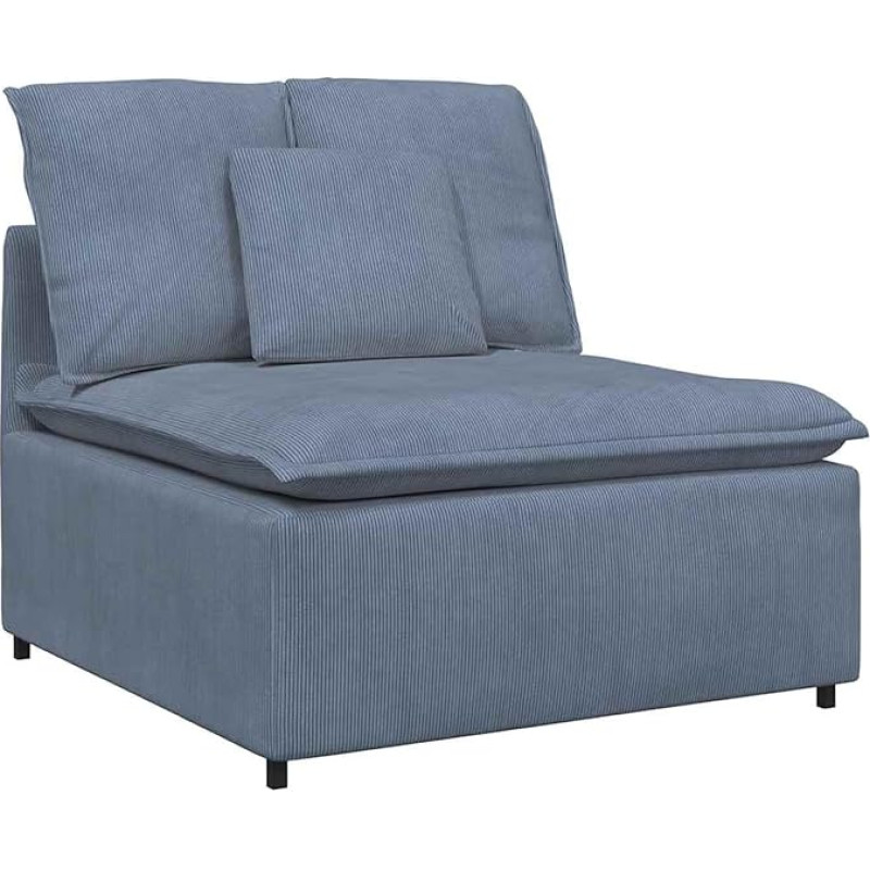 Modulares Mittelsofa mit Cordstoff Polsterung - Blau - Komfortne ja stabiilne Wohnzimmer Model4104440