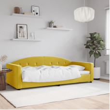 Homgoday kollane sametne diivanvoodi 90x200cm Diivanvoodi Diivanvoodi Pajama külalistetuba vastupidav mööbel Lihtne tüüp 4 voodit ja restmööbel