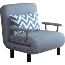 Magamistool, 3-in-1 tugitool, magamisfunktsiooniga elutuba, teisaldatav ühekohaline diivanvoodi, kasutatakse kontorites, elutubades, magamistubades (sinine)