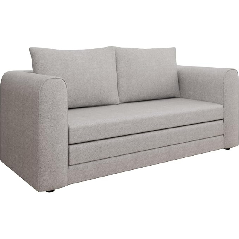 PANDA MÖBEL Arelis diivanvoodi voodifunktsiooniga 160 x 200 cm Hall kangas koos voodikastiga