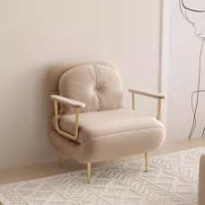 Kokkupandav diivanvoodi koos padjaga magamistooliga kaasaegne rauaraamiga tugev laagri diivan elutuppa korterisse külaliste kontorisse (värv : hele khaki, suurus : 80cm)