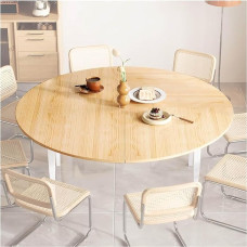 Runde, faltbare Tischplatte, 1,6 m, für drinnen und draußen, wasserdicht, Massivholz, temporärer Schreibtisch für Hinterhof, Grillen, Hochzeitsbankett, tragbar und langlebig (1,6 m)