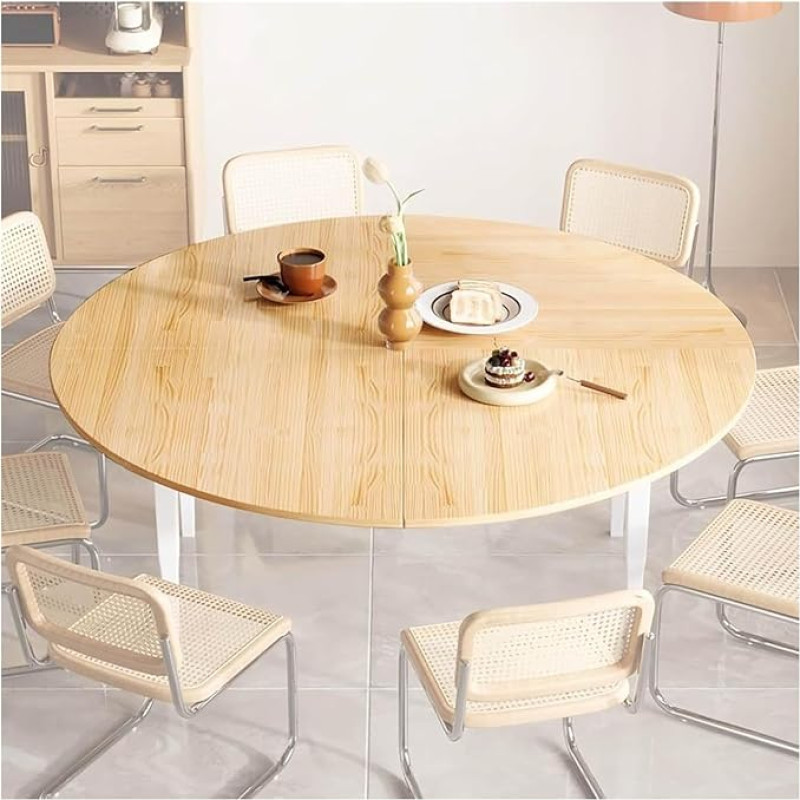 Runde, faltbare Tischplatte, 1,6 m, für drinnen und draußen, wasserdicht, Massivholz, temporärer Schreibtisch für Hinterhof, Grillen, Hochzeitsbankett, tragbar und langlebig (1,6 m)