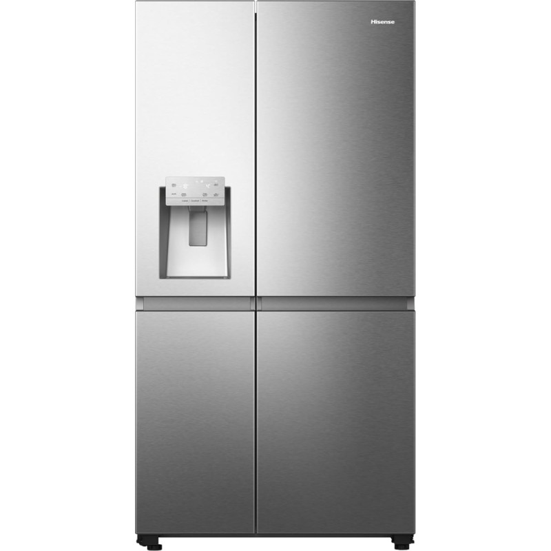 Hisense RS818N4TIC Side by Side - Fridge-Freezer, EEK C, Ice Water Dispenser, LED Display, Total No Frost, Multi Air Flow, Fast Freeze, Inox Look