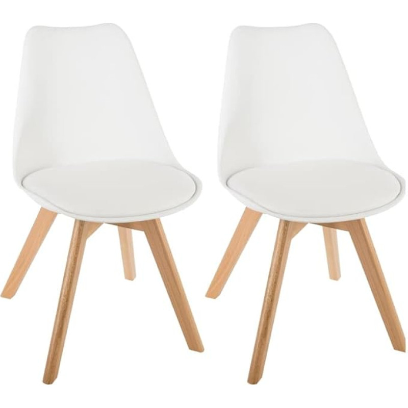 Baya Atmosphera Skandinaavia stiilis toolid (2, valge, suur)