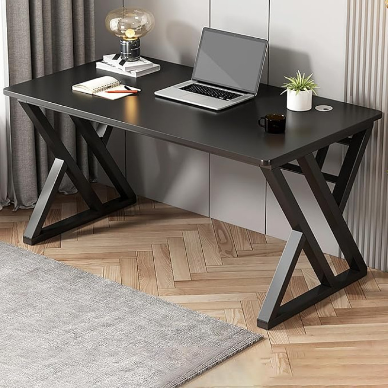 Industrieller Computertisch für Heimbüro, moderner Gaming-Schreibtisch aus Holz, Chefarbeitsplatz für Studium und Schreiben, Konferenztisch, ergonoomisches Design, Möbel