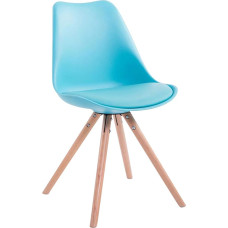 CLP Retro ümmargune Toulouse'i tool kunstnahast voodriga, puidust raamiga plastist tugitool