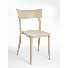 SARETINA - Värviline disain polüpropüleenist toolid välitingimustesse, söögituppa, kööki ja baari - virnastatav - 9 värvi (8, Cappuccino)