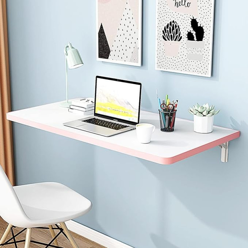 Klappbarer, an der Wand montierter Werkbank-Klapptisch, wandmontierter Tisch, klappbar, für kleine Räume, Schreibtisch, Büro, Zuhause, Küche, an der Wand montierter Esstisch (mehrere Größen