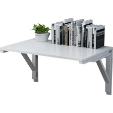 An der Wand montierter Klapptisch, Klapptisch aus weißem Holz | Klappbare Schreibtische für die Arbeit zu Hause, Esstisch in der Küche, schwebender hängender Computertisch, platzsparend (Grö