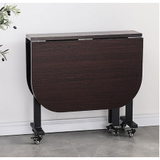 GODFSAHG Kokkupandav söögilaud paksendatud pealt 6 rattaga, ruumi säästev teisaldatav köögilaud - süsinikterasest klamber mahutab 200 kg - 120 x 80 x 75 cm To Happiness