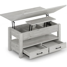 Rolanstar kohvilaud tõstukiga, multifunktsionaalne konverteeritav kohvilaud sahtlitega ja varjatud kambriga, muutub söögilaudaks elutuppa, kodukontorisse, Hall