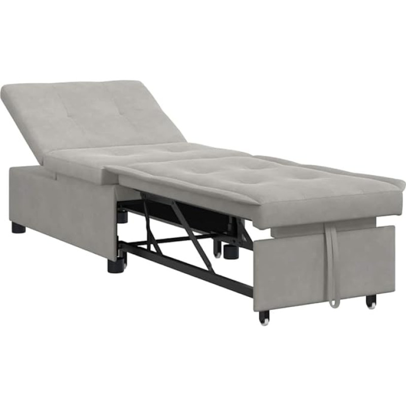 vidaXL 3-in-1 diivanvoodi helehallis toonis