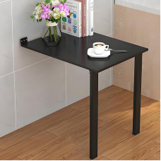 ZEQFEMKL seinale paigaldatav kokkupandav laud, seinale paigaldatav kokkupandav laud, kokkupandav seinale kokkupandav laud, kokkupandav söögilaud, ruumi säästev kokkuvolditav ujuv laud, kokkupandav laud, 80 x 40 cm.