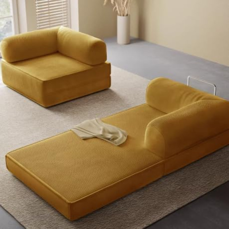 Kokkupandav diivanvoodi, kaasaegne lamamistool kõrge tagasipöördumise tihedusega, mugav kanga diivan elutuppa ja magamistuppa, mahutavus kolmele inimesele