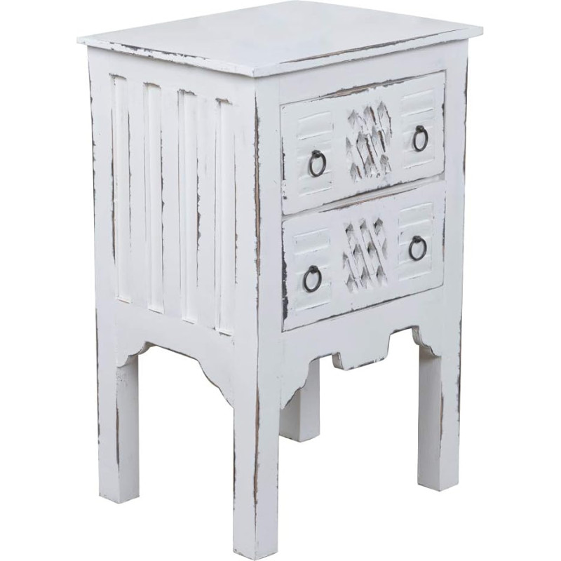 Sunset Trading Shabby Chic Cottage laud Mahagonist valge pesu kahe sahtliga