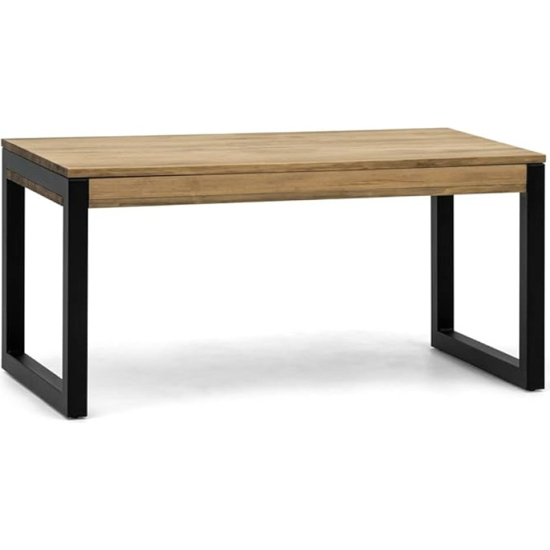 BOX FURNITURE iCub 100 x 50 x 62 cm Lauaplaat 18mm mustast massiivsest männist vintage viimistlusega tööstuslikus stiilis