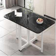 Zusammenklappbarer quadratischer Esstisch für Küche und Esszimmer, multifunktsionaalne Balkontisch, einziehbarer Partytisch, 140 x 80 x 75 cm