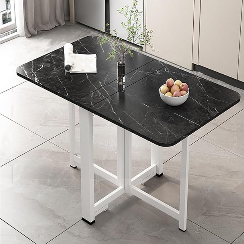 Zusammenklappbarer quadratischer Esstisch für Küche und Esszimmer, multifunktsionaalne Balkontisch, einziehbarer Partytisch, 140 x 80 x 75 cm