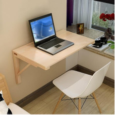 Massiivne mändist kokkupandav laud Väike ruumi säästev ujuv riiulite tugi köögi söögitoa õue aianurgale 120 x 60 cm (L x S)