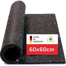 Bauheld® anti-vibration mat [60 x 60 x 0.6 cm], cut to size non-slip mat [Made in Germany], for washing machines, tumble dryers, fridges, sub-woofers, outdoor rugs or 3D printers.