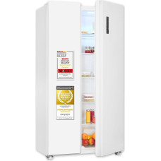 Exquisit SBS546-040E Side-by-Side Fridge-Freezer, 442 Litres, No-Frost, LED Display, 10 Shelves, Quiet Operation, 91 cm Width, White
