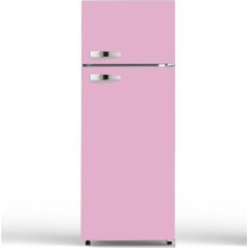 PKM GK210-2 SP Retro Fridge-Freezer Combination, Pink, Net Capacity 208 L, 145 cm, 48 Litres, 4 Star Freezer, 41 dB, Freestanding, Height-Adjustable Feet