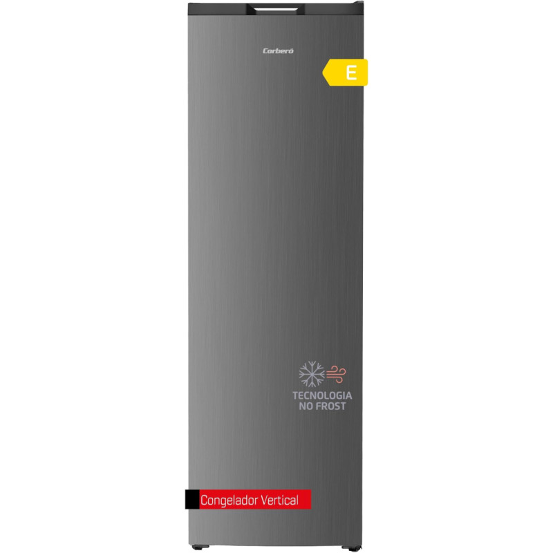 Corberó CCVH17023NFX Vertical Freezer, Capacity 204 L, No Frost, Inox, Crisper, 39 dB, Energy Efficiency E