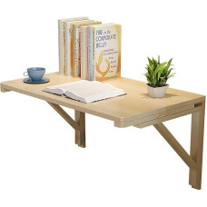 Drop-Leaf Wall Folding Table, puidust kokkupandav laud, kaasaegne hõljuv laud, arvutilaua, õppelaud, söögilaud, hõljuv sülearvuti laud, õppimiseks, magamistuppa, kööki või rõdule (100 x 40 cm)
