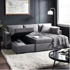 Julian Bowen Angel 3-kohaline diivanvoodi koos panipaigaga - helehall