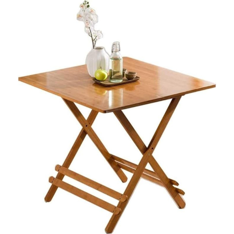 Tragbarer Massivholz-Garten-Esstisch - minimalistischer quadratischer Tisch für kleine Wohnungen - 100 x 100 x 76 cm - perfekt für Zuhause, Freizeit und Außenbereich