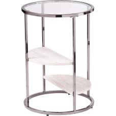 Southern Enterprises Ledermore kõrgläikega must küljelaud