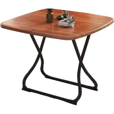 ZEQFEMKL kokkupandav laud, hommikusöögilaua komplekt 4-le, ruumi säästev söögilaud, kaasaskantav kokkupandav laud, väike kokkupandav laud, kodumööbel, kontorilaud, kaardilaua, suupistelaud (pruun, 70 x 7