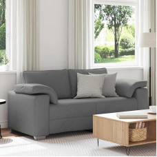 Homgoday Dunkelgrauer Loveseat Sofa mit Flacharmlehnen & Stoffbezug - Modern & Stabil Model4105228