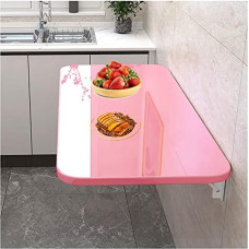 WESTWILD Schwebender, an der Wand montierter Schreibtisch, Klapptisch für kleine Räume, 61 x 30 cm, Rosa, ideaalne pesuköögi, töö- või magamistoa jaoks.