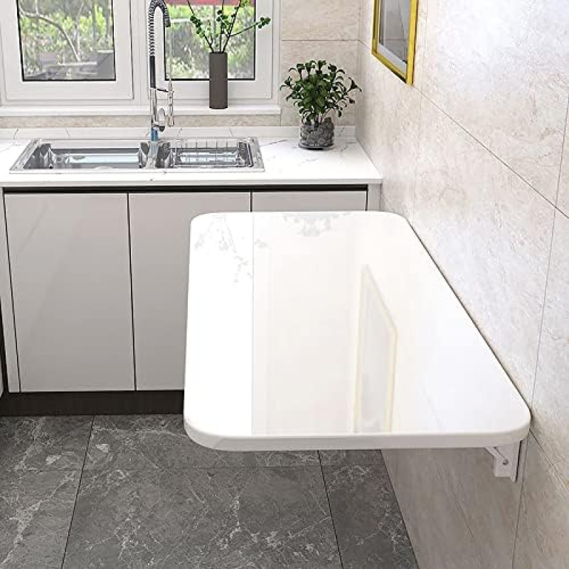 WESTWILD An der Wand montierter Klapptisch - Platzsparender Klappschreibtisch für kleine Räume, ideal für Küche, Esszimmer, Waschküche - Vielseitige Lösung für schwebende Arbeitsplätze