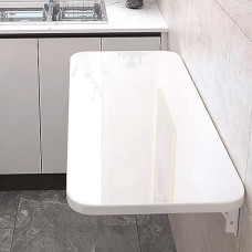 WESTWILD Home Office Wandmontierter Klapptisch Computertisch Workstation Faltbare Hängewerkbank mit herunterklappbarem Esstisch 120x50cm/47.2x20in Weiß