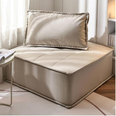 WEIDPHL kaasaegne polsterdatud barrel tool, ühe käetugedeta diivan, kuubi iste, laiskad diivanid koos Ottomani magamistuppa, elutuppa, korterisse, beež B, keskmine