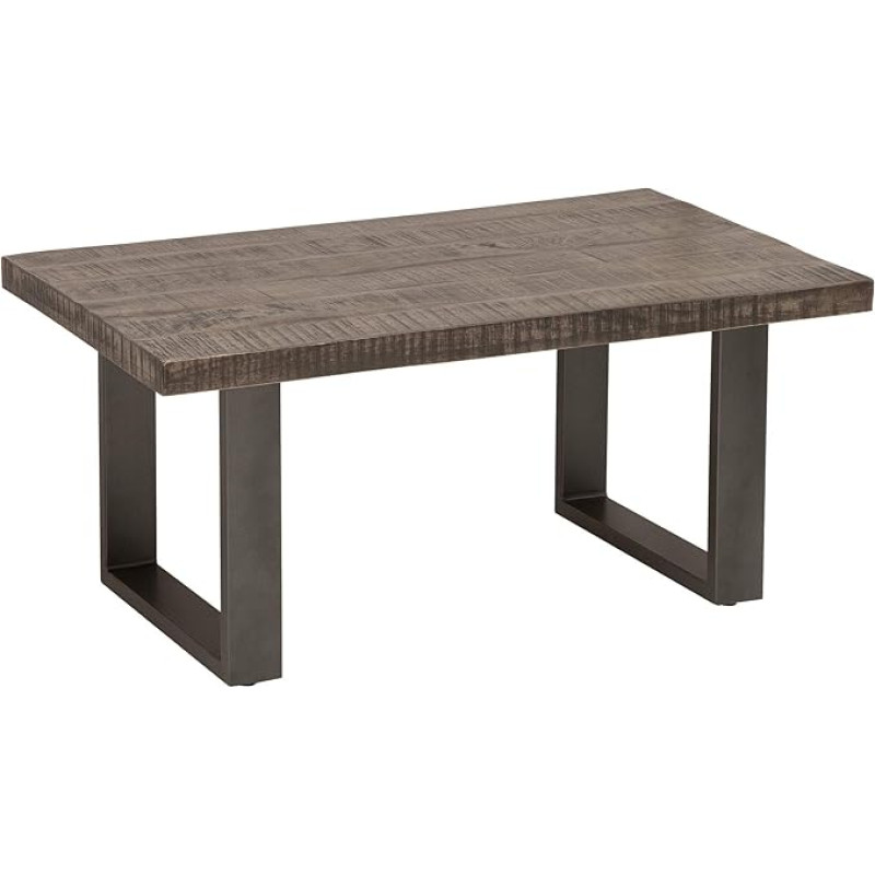 Riess Ambiente Iron Craft kohvilaud 100 cm Mango Wood Grey Industrial Design elutoa laud Täispuidust laud