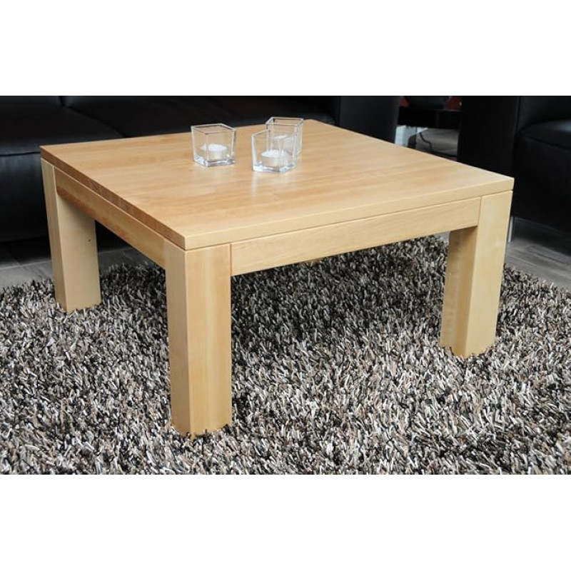 Holz-Projekt-Summer kohvilaud Maple 70 x 70 cm Flush Frame / Ehtne puit / Massiivpuit / Kõrgus 42 cm