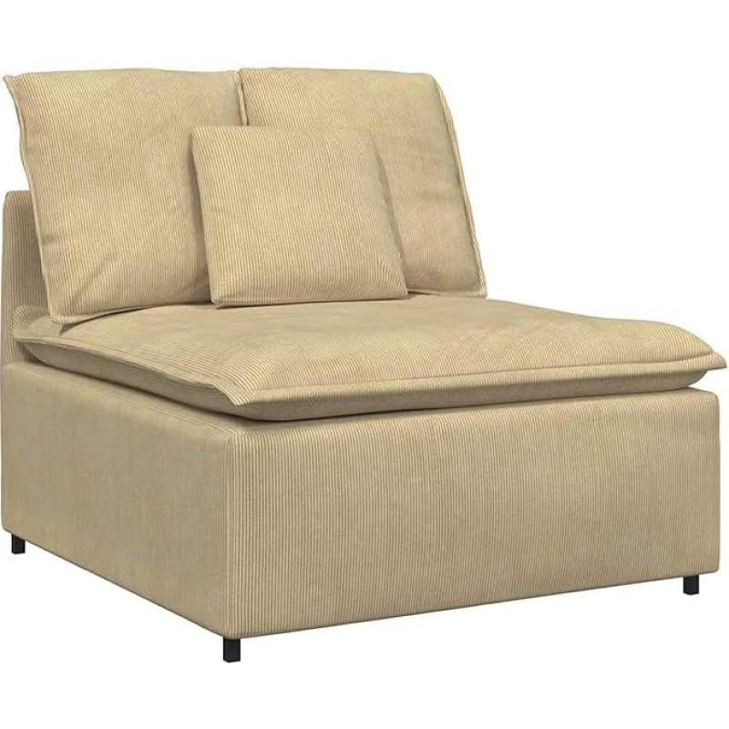 Modulares Mittelsofa Graugrün - Cordstoff Polsterung, Komfort & Design für Wohnzimmer Model4104441